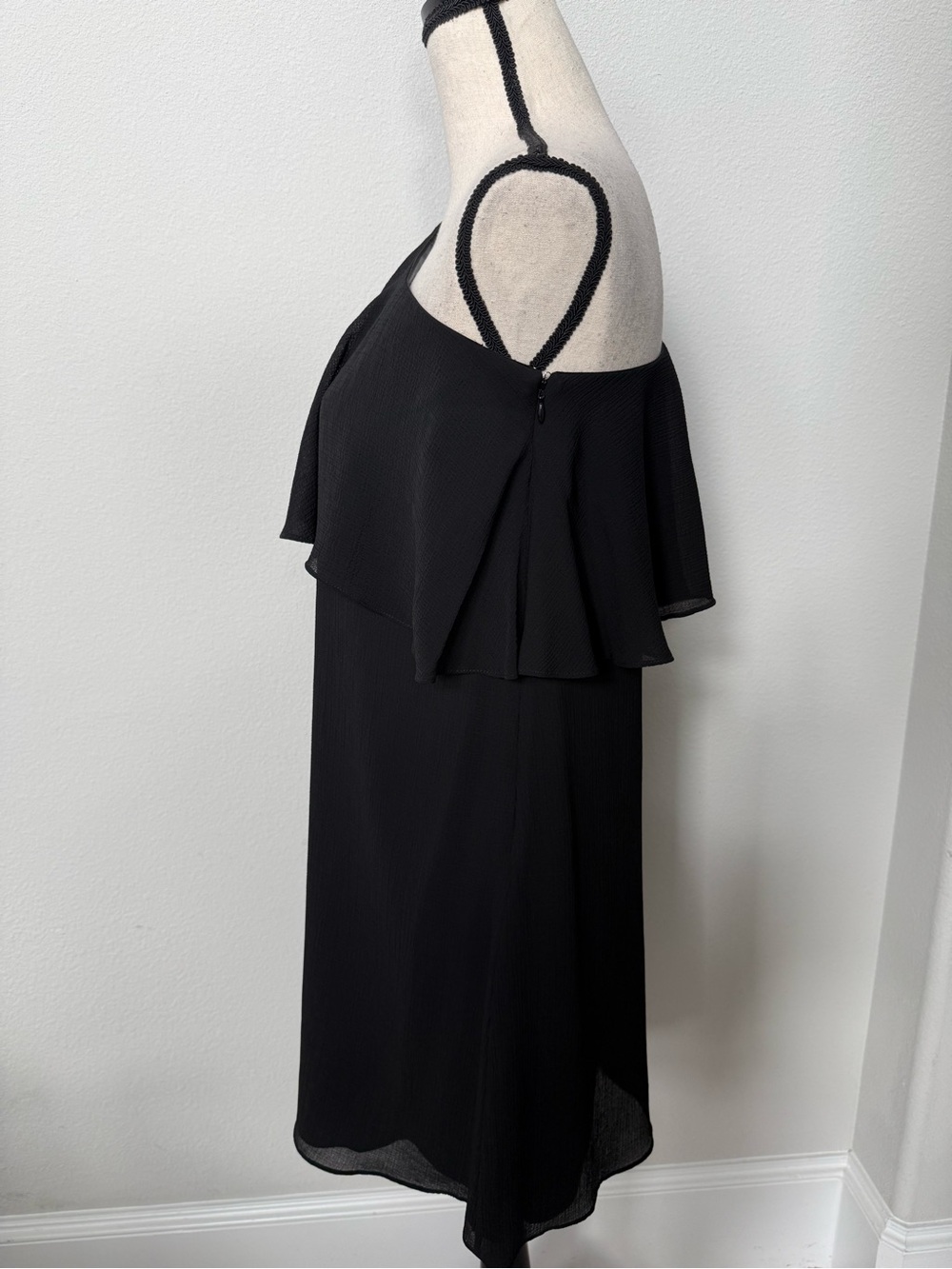 Cece One-Shoulder Black Ruffle Dress - Picture 4 of 11